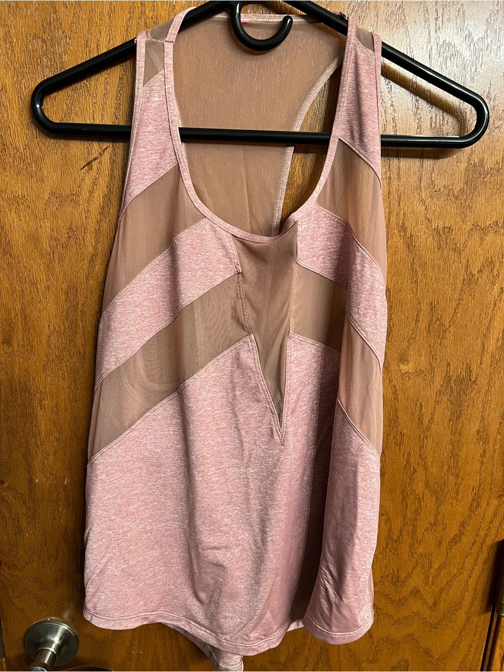 lululemon athletica Dusty Pink Mesh Inset Racerback Tank